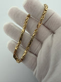8" 14K Yellow Gold Byzantine 4.5mm 8.64g