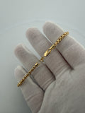 8" 14K Yellow Gold Rounded Box 3.5mm 5.8g