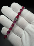 7.25" 6mm natural ruby tennis bracelet, 30ctw, 925 silver, 16.2g – Ott Family Jewelry (3)