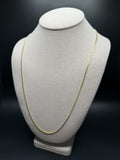 26" 14K Yellow Gold Cuban Chain 2mm 8.6g