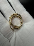 25mm x 3mm 14K Yellow Gold Hoops 2.14g