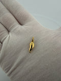 3/4" 14K Yellow Gold Italian Horn 3.5mm Bail 1.0g