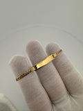 6" 14k Yellow Gold Diamond Cut Curb Baby ID Bracelet 3mm 3.6g