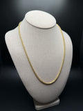 22" 14k Yellow Gold Foxtail Franco 3mm 10.8g