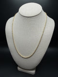 22" 14K Yellow Gold Rope Chain 3mm 16.83g