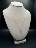 20" 14k Yellow Gold Mariner Chain & 1/3ctw Natural Diamond Drop Cluster Pendant 2.63g