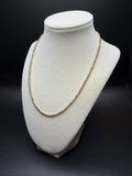 18" 10K Diamond Cut Moon Bead Chain 3mm 8.0g