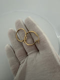 25mm x 2mm 14K yellow gold hoop earrings, 1.85g – Ott Family Jewelry (3)