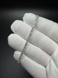7" 14k White Gold 4.04ctw E-F VS Lab Diamond Tennis Bracelet EGL Certified 2.8mm 5.9g