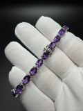 7.25" 6mm natural amethyst tennis bracelet, 30ctw, 925 silver, 14.6g – Ott Family Jewelry (3)