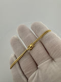7.5" 10k Yellow Gold Cuban 3mm 5.1g