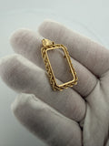 2" 14K Yellow Gold Rope Bezel 4.5mm Bail 3.24g