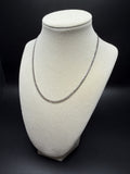 16 inch 3mm curb chain in 14K white gold, 4.93g, view 3 - Ott Family Jewelry