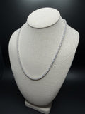 20" Silver 15ctw Moissanite Tennis Chain 3mm 25.0g