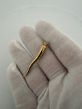 1.75" 14K Yellow Gold Italian Horn 4mm Bail 1.9g