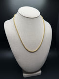 20" 14k Yellow Gold Foxtail Franco 3mm 9.8g