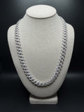 24" 12mm silver moissanite Cuban chain, 31.45ctw D VVS1, 133.6g – Ott Family Jewelry (3)
