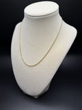 16" 14k Yellow Gold Rounded Box Chain 1.5mm 2.3g
