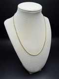 18" 14k Yellow Gold Rounded Box Chain 1.5mm 3.4g