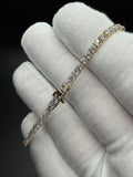 7.25" 14k Yellow Gold 5ctw VS/VVS Lab Diamond Tennis Bracelet 2.8mm 5.8g