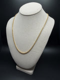 22" 14K Yellow Gold Foxtail Franco 3mm 10.8g