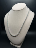 22" Silver 34ctw VS/VVS Lab Diamond Tennis Chain 4.5mm 43.0g