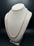 24" 14K Yellow Gold Rope Chain 3.7mm 8.3g