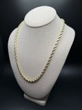 22" 14k Yellow Gold Rope 5.5mm 12.93g