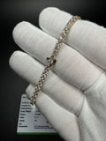 7" 14k Yellow Gold 7.2ctw E-F VS Lab Diamond Tennis Bracelet EGL Certified 3.5mm 8.68g