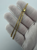 10" 14k Yellow Gold Cuban Anklet 2mm 3.92g