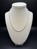 17" 14k White Gold 7.03ctw E-F VS Lab Diamond Tennis Chain EGL Certified 2.2mm 11.25g