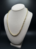 10K 6mm Handmade Solid Rope Chain