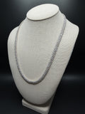 22" Silver 15ctw VS/VVS Lab Diamond Cuban Chain 8mm 52.0g