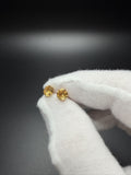 6mm 14k Yellow Gold Citrine Studs .65g