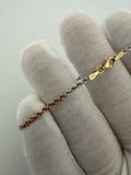 7 inch 2mm tri-color rope bracelet in 14K gold, 2.84g, view 3 - Ott Family Jewelry