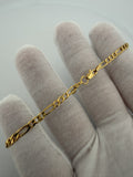 8" 14K Yellow Gold Figaro 3.5mm 3.4g
