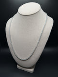 24" Silver 22ctw Moissanite Tennis Chain 3mm 28.0g