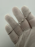 8 inch 2.5mm ice chain bracelet in 14K white gold, 3.72g, view 3 - Ott Family Jewelry