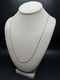 24 inch 2mm Figaro chain in 14K yellow gold, 4.8g, view 3 - Ott Family Jewelry
