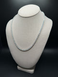 20" Silver 38ctw Moissanite Tennis Chain 4mm 25.6g