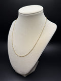 18" 14K Yellow Gold Two-Tone Serpentine 1.5mm 2.1g
