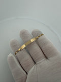 6.5" 14K Yellow Gold Valentino Baby ID Bracelet 3mm 3.4g