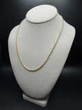 20 inch 3mm rope chain in 14K yellow gold, 3.7g, view 3 - Ott Family Jewelry