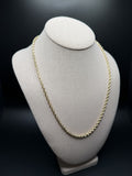 10K 8mm Handmade Solid Rope Chain