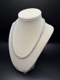 18" Silver 4mm 32.0ctw Moissanite Tennis Chain 23.0g