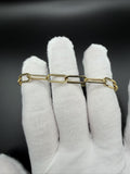 7" 14k Yellow Gold Paperclip Bracelet 7mm 3.51g