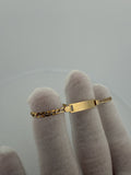 6 inch 3mm diamond cut curb baby ID bracelet in 14K yellow gold, 2.73g, view 3 - Ott Family Jewelry