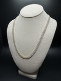 22 inch 6mm 13ctw VS/VVS lab diamond Cuban chain in gold over sterling silver, 42.5g, view 3 - Ott Family Jewelry