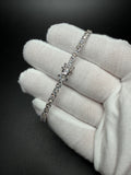 7" 14K White Gold 7.10ctw E-F VS Lab Diamond Tennis EGL Certified – 3.5mm – 8.97g
