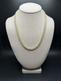 8mm Moissanite Cuban Chain, 12.6ctw D VVS1, GRA Certified, Gold Over 925 Silver, 20" (59.1g)